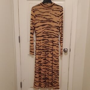 Wild Fable Tiger Stripe Long Sleeve Dress